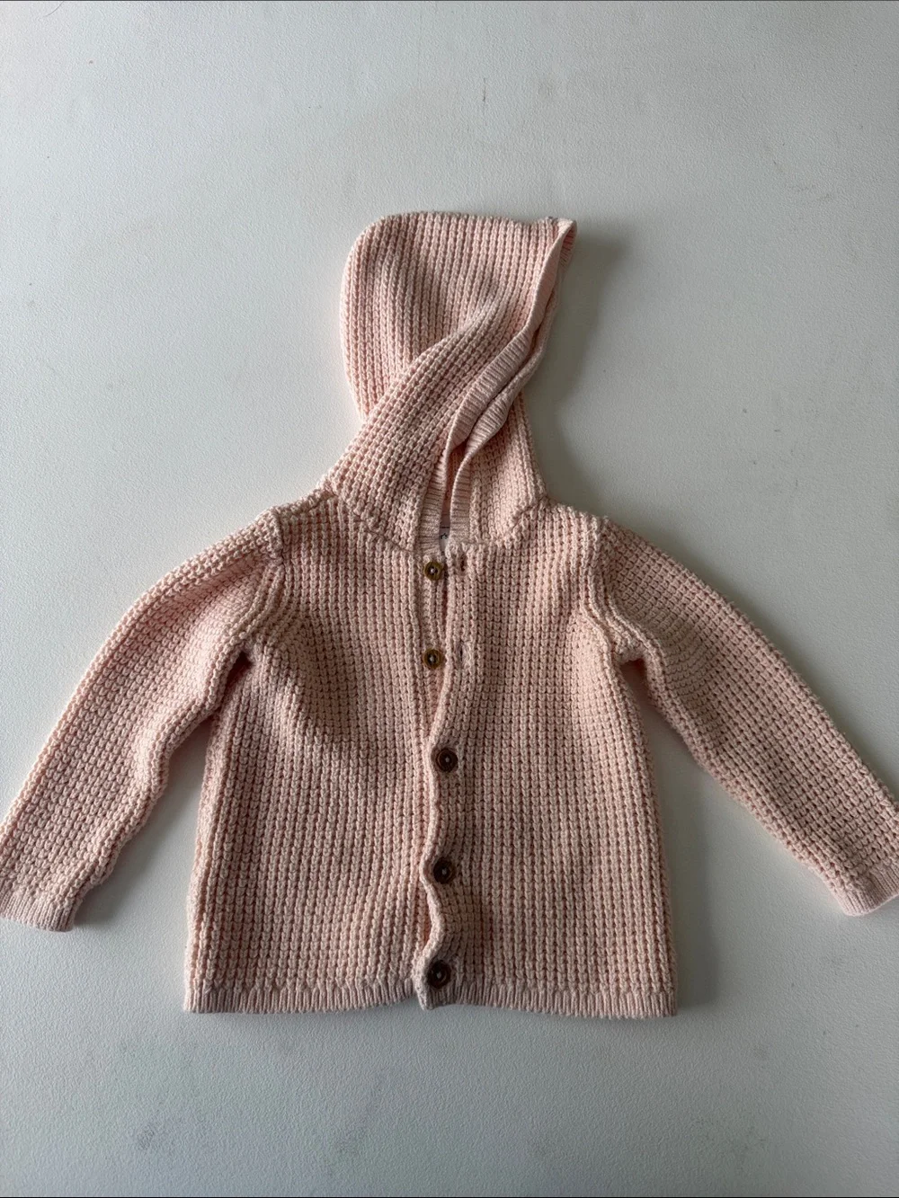 Carter's - Peach Knit Hooded Sweater
